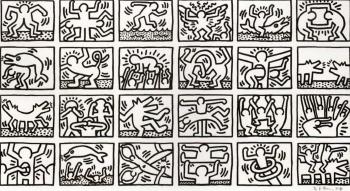 Keith Haring - Retrospect (black and white)-1989 Keith Haring - Retrospect (black and white)-1989