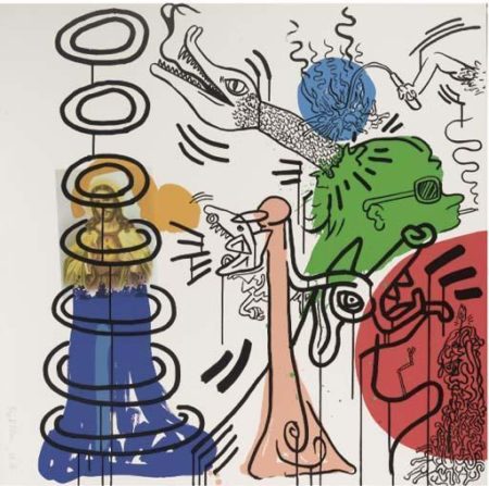 Keith Haring - One plate, from Apocalypse-1988 Keith Haring - One plate, from Apocalypse-1988