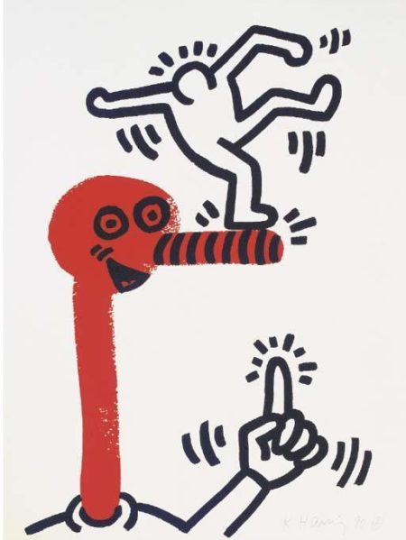 Keith Haring - The Story of red and blue-1989 Keith Haring - The Story of red and blue-1989