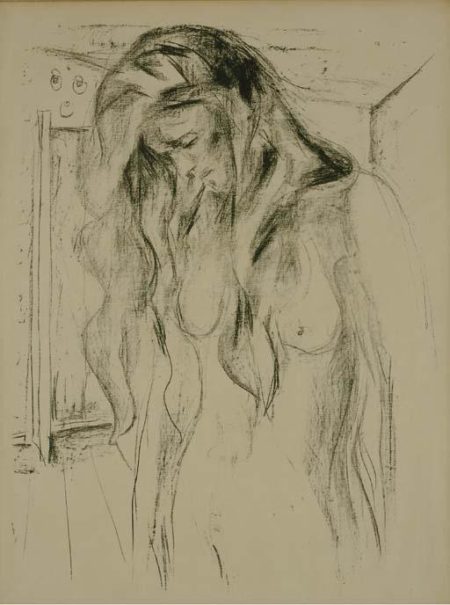 Weinende junge Frau / Female nude / Young Woman Weeping (Sch. 502; W. 668)-1922 Weinende junge Frau / Female nude / Young Woman Weeping (Sch. 502; W. 668)-1922