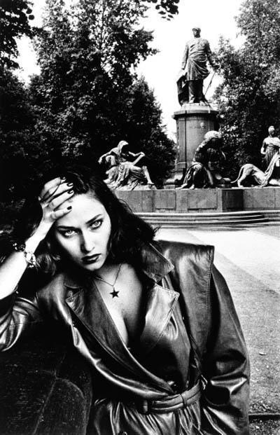 Young Woman and Bismarck Monument, Berlin-1979 Young Woman and Bismarck Monument, Berlin-1979