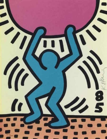 Keith Haring - International Youth Year-1985 Keith Haring - International Youth Year-1985