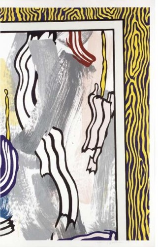 Painting on blue and yellow wall, from Paintings-1984 Painting on blue and yellow wall, from Paintings-1984