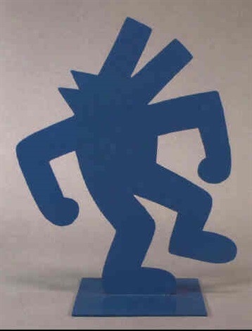 Keith Haring - Blue Dog-1985 Keith Haring - Blue Dog-1985