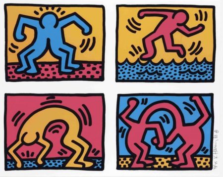 Keith Haring - Pop Shop Quad II-1988 Keith Haring - Pop Shop Quad II-1988