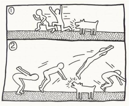 Keith Haring - The Blueprint Drawing: One Plate-1990 Keith Haring - The Blueprint Drawing: One Plate-1990