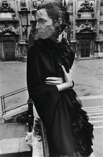 Veiled Woman In Venice (mirella Petteni), Fashion Study For queen Magazine (1966)-1966 Veiled Woman In Venice (mirella Petteni), Fashion Study For queen Magazine (1966)-1966