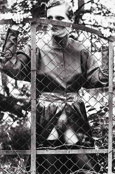 Roselyn behind Fence, Arcangues, France-1975 Roselyn behind Fence, Arcangues, France-1975