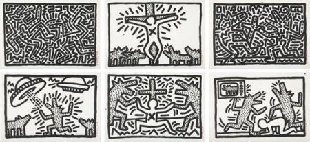 Keith Haring - Untitled I-VI suite-1982 Keith Haring - Untitled I-VI suite-1982