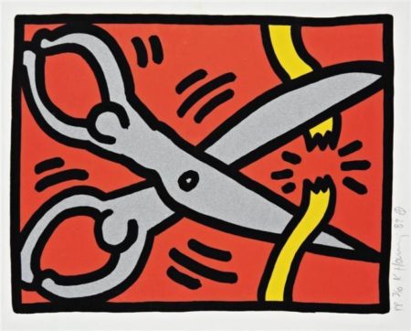 Keith Haring - Scissors, from Pop Shop III suite-1989 Keith Haring - Scissors, from Pop Shop III suite-1989