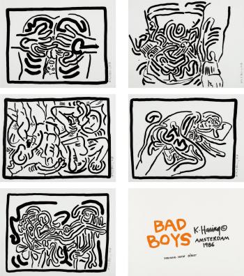 Keith Haring - Bad Boys-1986 Keith Haring - Bad Boys-1986