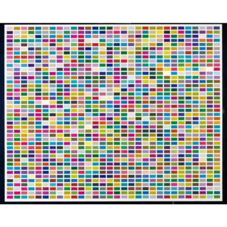 Farbfelder, 6 Anordnungen von 1260 Farben (Gelb-Blau-Rot) / Colour Fields, 6 Arrangements of 1260 Colours (Yellow-Blue-Red)-1974 Farbfelder, 6 Anordnungen von 1260 Farben (Gelb-Blau-Rot) / Colour Fields, 6 Arrangements of 1260 Colours (Yellow-Blue-Red)-1974
