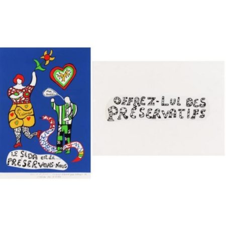 (i) Le sida est la; (ii) Offrez-lui des preservatifs-1970 (i) Le sida est la; (ii) Offrez-lui des preservatifs-1970