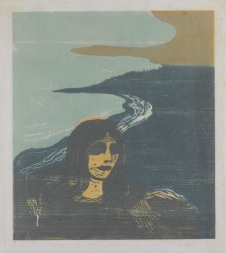 Woman's Head against the Shore / Madchen am Strande / Madchenkopf am Strande (Sch. 129; W. 152)-1899 Woman's Head against the Shore / Madchen am Strande / Madchenkopf am Strande (Sch. 129; W. 152)-1899