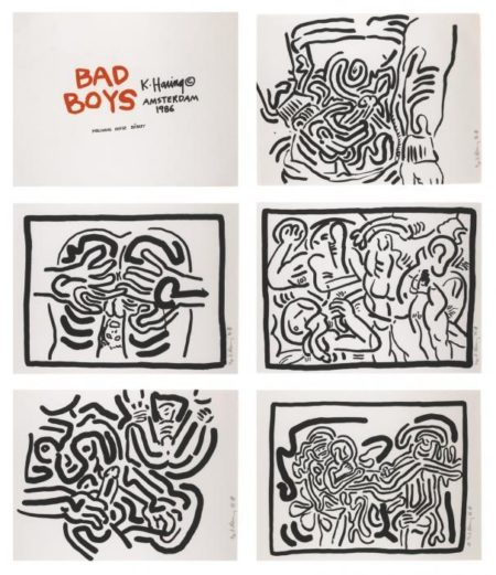 Keith Haring - Bad Boys-1986 Keith Haring - Bad Boys-1986