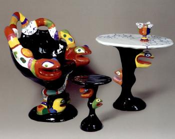 Grand fauteuil au serpent: (i) Table (ii) Stook (iii) Urn-1982 Grand fauteuil au serpent: (i) Table (ii) Stook (iii) Urn-1982