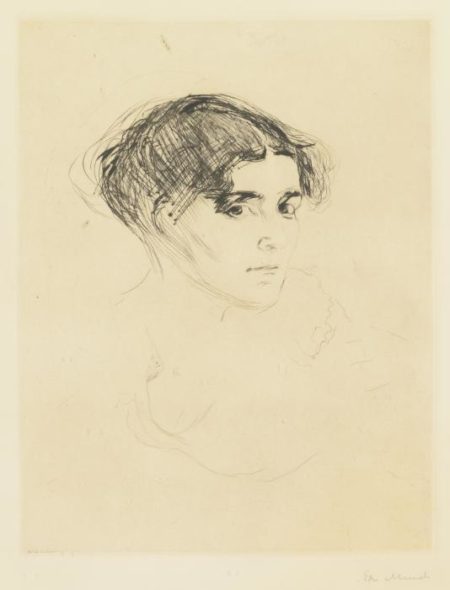 Kvinnehode / Frauenkopf / Portrait of a Woman's Head / Woman's Head-1914 Kvinnehode / Frauenkopf / Portrait of a Woman's Head / Woman's Head-1914