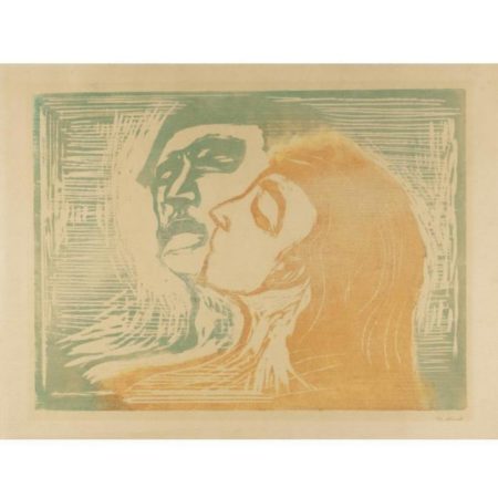 Hode ved hode / Head by head / Kopf bei Kopf / Mann und Weib sich kussend (W. 268; S. 230)-1905 Hode ved hode / Head by head / Kopf bei Kopf / Mann und Weib sich kussend (W. 268; S. 230)-1905