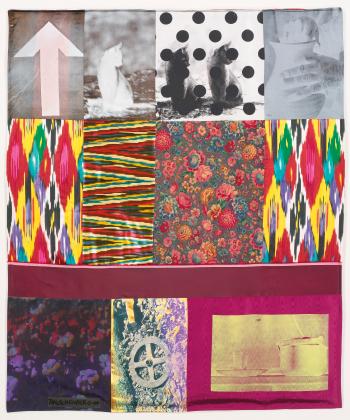 Robert Rauschenberg - Samarkand Stitches # V (From Samarkand Stitches)-1988 Robert Rauschenberg - Samarkand Stitches # V (From Samarkand Stitches)-1988