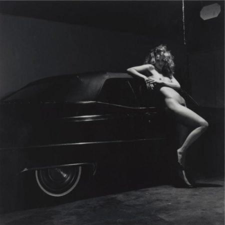 Woman leaning against Cadillac-1987 Woman leaning against Cadillac-1987