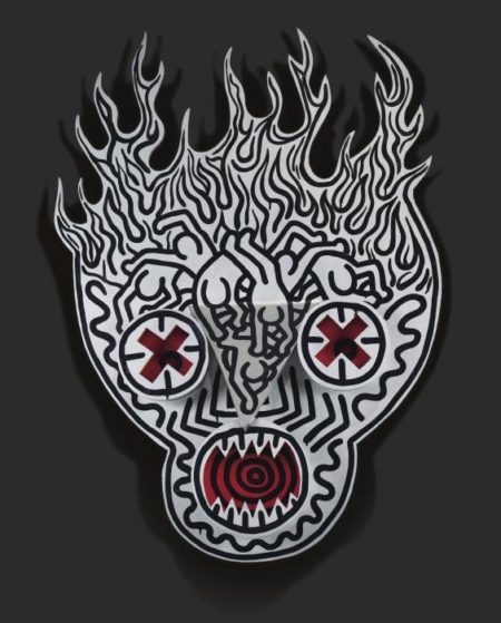 Keith Haring - Untitled (Burning Skull)-1987 Keith Haring - Untitled (Burning Skull)-1987