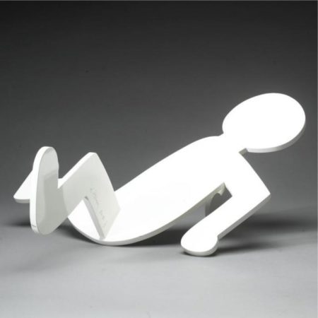Keith Haring - Fallen Man (White)-1986 Keith Haring - Fallen Man (White)-1986