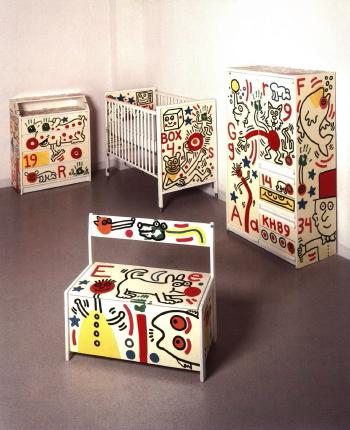 Keith Haring - Set of Children's Furniture-1989 Keith Haring - Set of Children's Furniture-1989