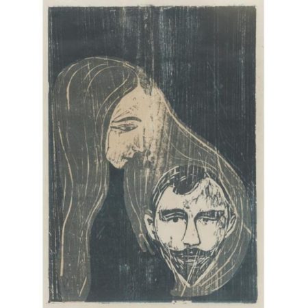 Man's Head in Woman's Hair-1896 Man's Head in Woman's Hair-1896