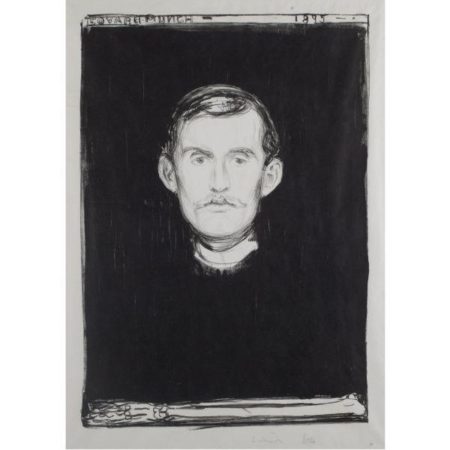 Selvportrett / Self-Portrait / Selbstbildnis / Selbstportrat (Woll 37; Schiefler 31)-1895 Selvportrett / Self-Portrait / Selbstbildnis / Selbstportrat (Woll 37; Schiefler 31)-1895