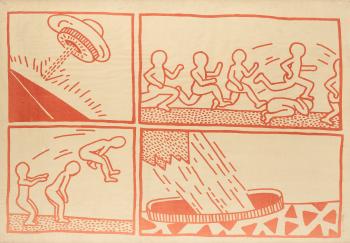 Keith Haring - Blueprint drawing-1981 Keith Haring - Blueprint drawing-1981