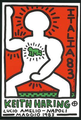 Keith Haring - Exhibition poster for the Gallery: Lucio-1983 Keith Haring - Exhibition poster for the Gallery: Lucio-1983
