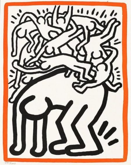 Keith Haring - Fight AIDS worldlife-1990 Keith Haring - Fight AIDS worldlife-1990
