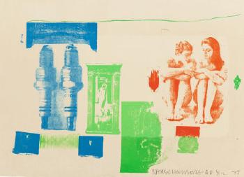 Robert Rauschenberg - Romances (Myth) (From Romances Series)-1977 Robert Rauschenberg - Romances (Myth) (From Romances Series)-1977