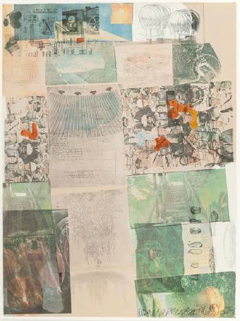 Robert Rauschenberg - Deposit (From the Portfolio America: The Third Century)-1975 Robert Rauschenberg - Deposit (From the Portfolio America: The Third Century)-1975