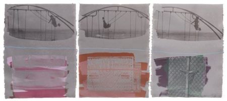 Robert Rauschenberg - Blue Line Swinger-1991 Robert Rauschenberg - Blue Line Swinger-1991