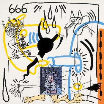 Keith Haring - Aus: William S. Burroughs, Apokalypse-1988 Keith Haring - Aus: William S. Burroughs, Apokalypse-1988