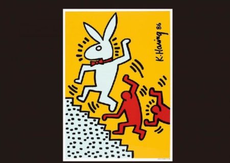 Keith Haring - Dance with a rabbit-1986 Keith Haring - Dance with a rabbit-1986