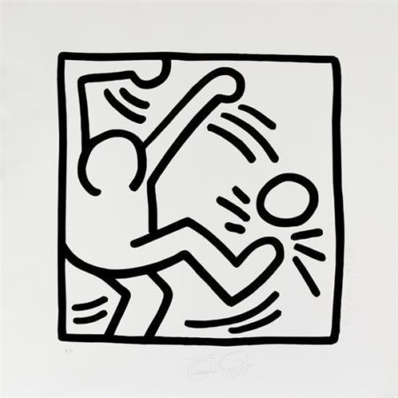 Keith Haring - Untitled (Soccer 'Pele come un jugador')-1989 Keith Haring - Untitled (Soccer 'Pele come un jugador')-1989