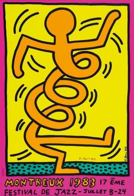 Keith Haring - Affiche 17e Festival de jazz, Montreux-1983 Keith Haring - Affiche 17e Festival de jazz, Montreux-1983