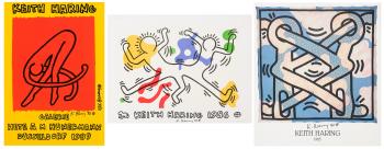 Keith Haring - Drie gesigneerde affiches- Keith Haring - Drie gesigneerde affiches-