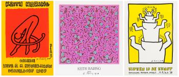 Keith Haring - Drie gesigneerde affiches- Keith Haring - Drie gesigneerde affiches-