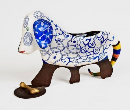 Chien (Basset et son os), (Niki De Saint-Phalle - Le chien)-1992 Chien (Basset et son os), (Niki De Saint-Phalle - Le chien)-1992