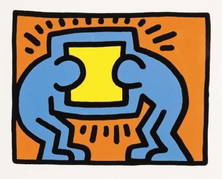 Keith Haring - Pop Shop VI: Three Plates-1989 Keith Haring - Pop Shop VI: Three Plates-1989