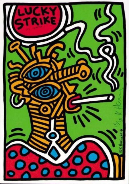 Keith Haring -Lucky Strike: One Plate-1987 Keith Haring -Lucky Strike: One Plate-1987