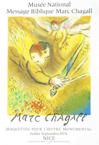 After Marc Chagall - Four Colour Lithographic Posters (L'Ange du jugement - Maquettes pour l'oeuvre monumental, Peintures Bibliques recentes, L'Artiste Phenix - Galerie Maeght, Le Cirque au clown jaune - Borstahusens Konstforening-1977 After Marc Chagall - Four Colour Lithographic Posters (L'Ange du jugement - Maquettes pour l'oeuvre monumental, Peintures Bibliques recentes, L'Artiste Phenix - Galerie Maeght, Le Cirque au clown jaune - Borstahusens Konstforening-1977