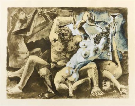 After Pablo Picasso - Bacchanale II-1955 After Pablo Picasso - Bacchanale II-1955