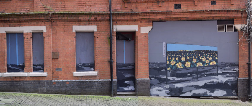 mural painting sunshine in birmingham by an wei