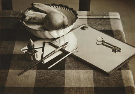 Still Life with Mirror, Pens and Key-1927 Still Life with Mirror, Pens and Key-1927