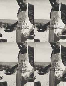 Man in New York Times Apron-1977 Man in New York Times Apron-1977