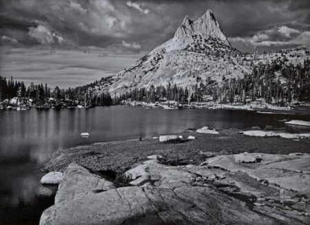Cathedral Peak and Lake, Yosemite National Park, California-1960 Cathedral Peak and Lake, Yosemite National Park, California-1960
